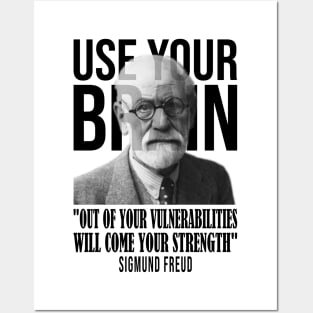 Use your brain - Sigmund Freud Posters and Art